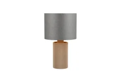 Trio Lighting pöytävalaisin Canio 27 cm E27 puu/harmaa