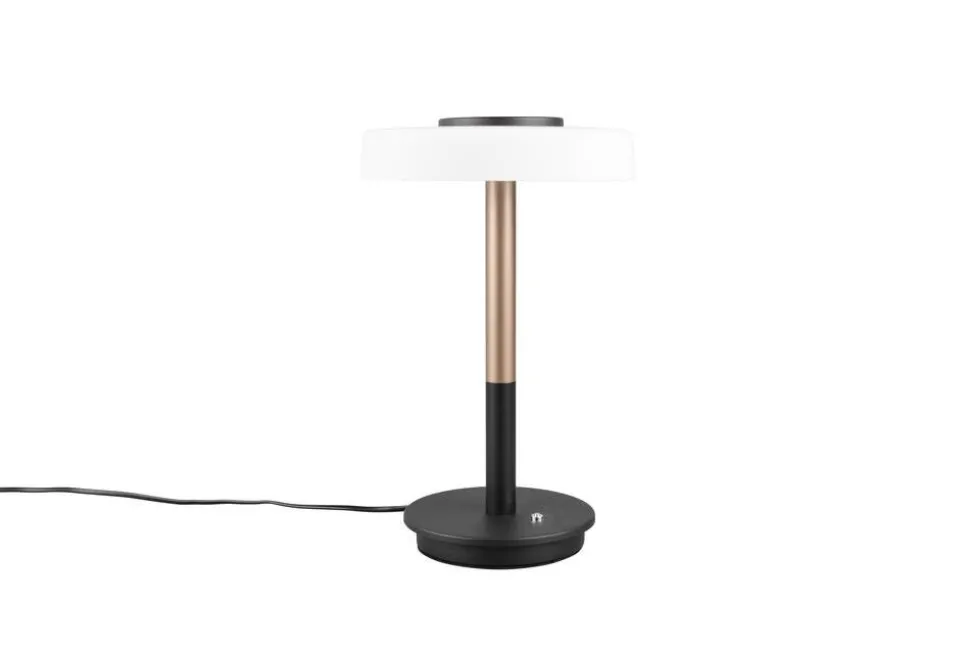 Trio Lighting pöytävalaisin Celeste LED mattamusta/valkoinen