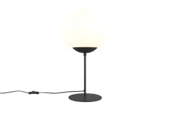 Trio Lighting pöytävalaisin Fomento E27 mattamusta/valkoinen