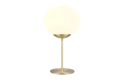 Trio Lighting pöytävalaisin Fomento E27 mattamessinki/valkoi