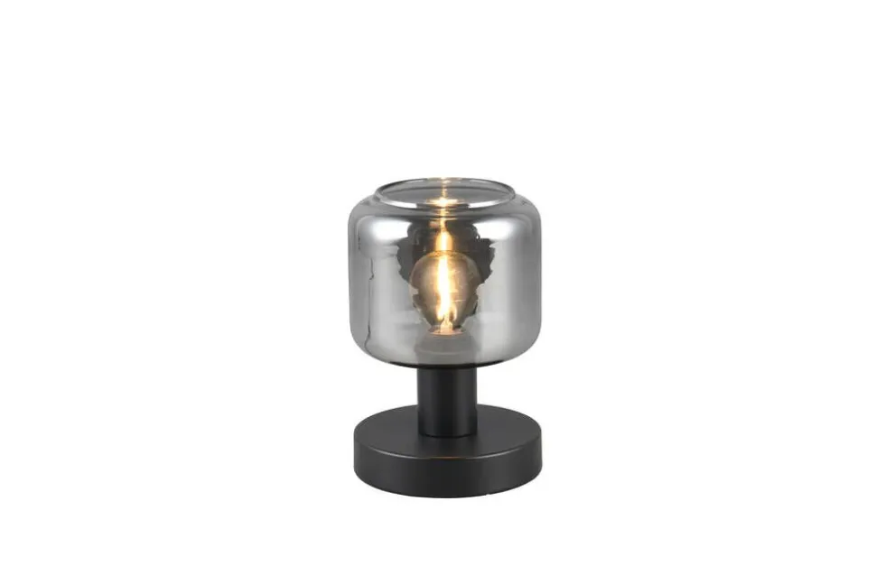 Trio Lighting pöytävalaisin Mataro E14 mattamusta/savu
