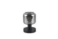 Trio Lighting pöytävalaisin Mataro E14 mattamusta/savu
