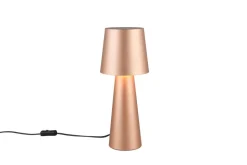 Trio Lighting pöytävalaisin Nubian E27 kahvinruskea
