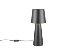Trio Lighting pöytävalaisin Nubian E27 mattamusta