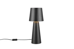 Trio Lighting pöytävalaisin Nubian E27 mattamusta