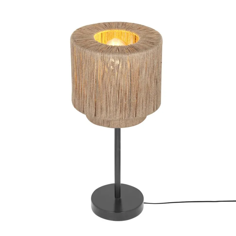 Trio Lighting pöytävalaisin Smilla E27 sisal