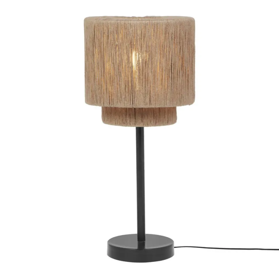 Trio Lighting pöytävalaisin Smilla E27 sisal