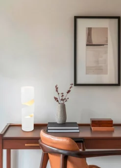 Trio Lighting pöytävalaisin Stream GU10 mattavalkoinen