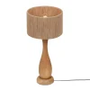 Trio Lighting pöytävalaisin Toba E27 puu/beige
