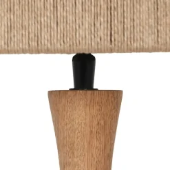 Trio Lighting pöytävalaisin Toba E27 puu/beige