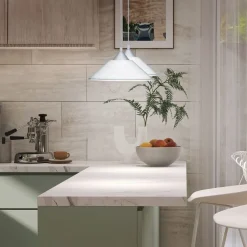 Trio Lighting riippuvalaisin Diego E27 valkoinen