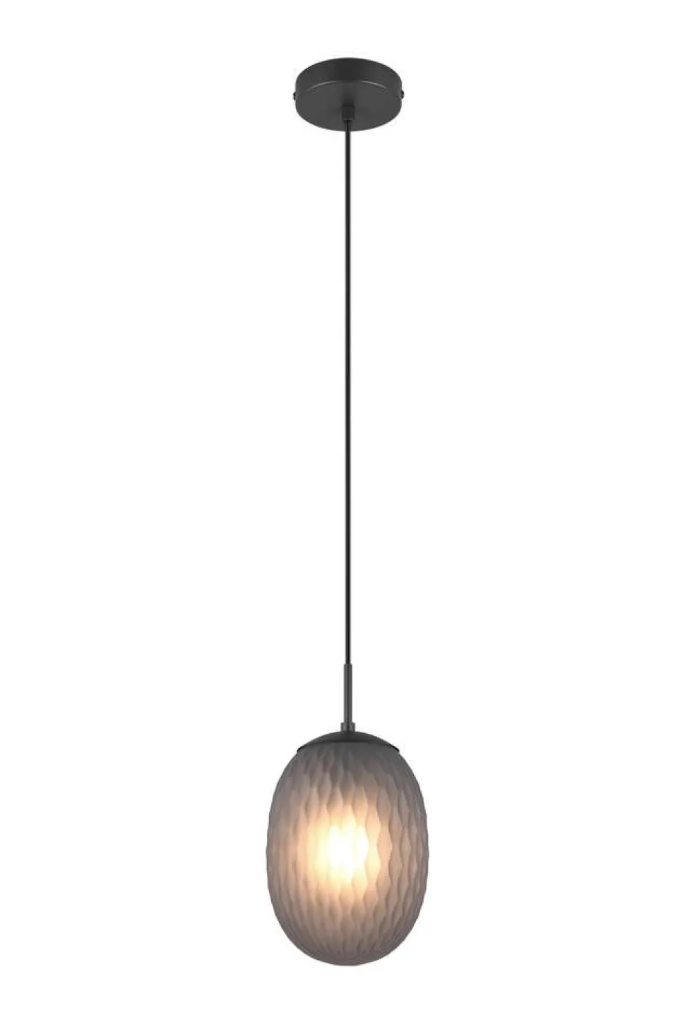 Trio Lighting riippuvalaisin Facette 1-os E27 mattamusta/sav