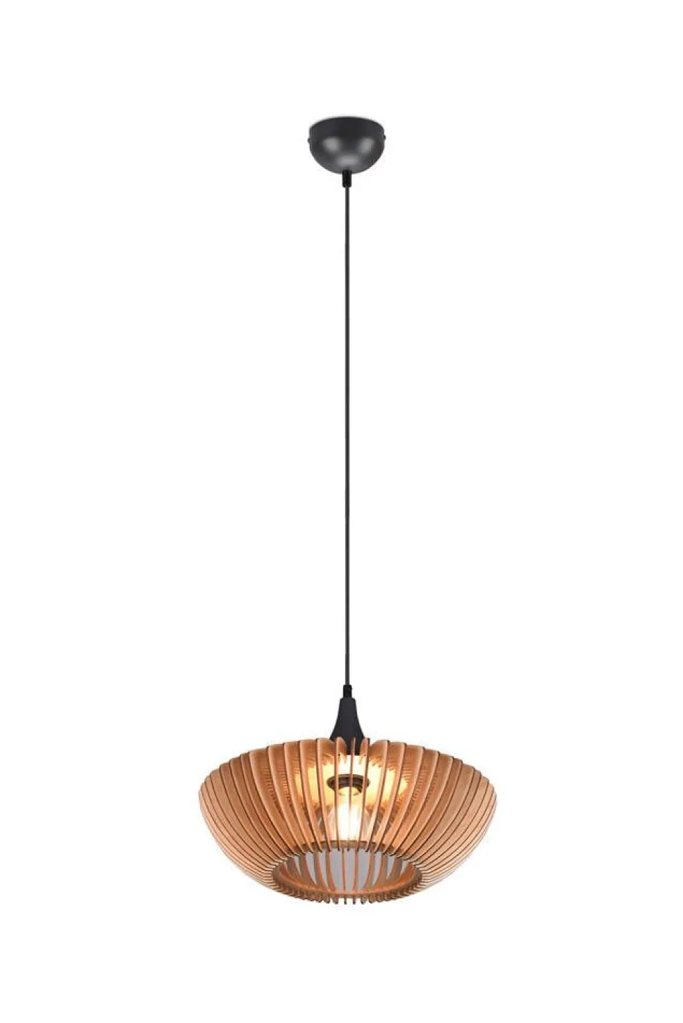 Trio Lighting riippuvalaisin Colino E27 puu/antrasiitti