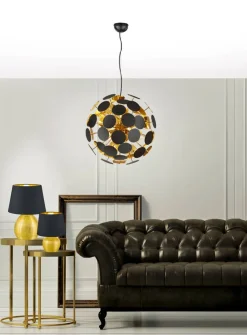 Trio Lighting riippuvalaisin Discalgo 6xE14 mattamusta