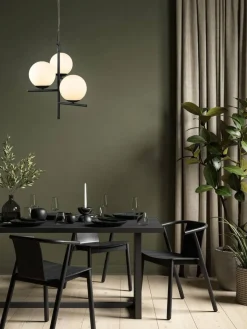 Trio Lighting riippuvalaisin Pure 3-os E14 mattamusta