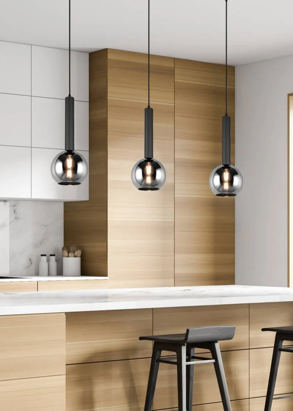 Trio Lighting riippuvalaisin Clayton 1-os E27 mattamusta