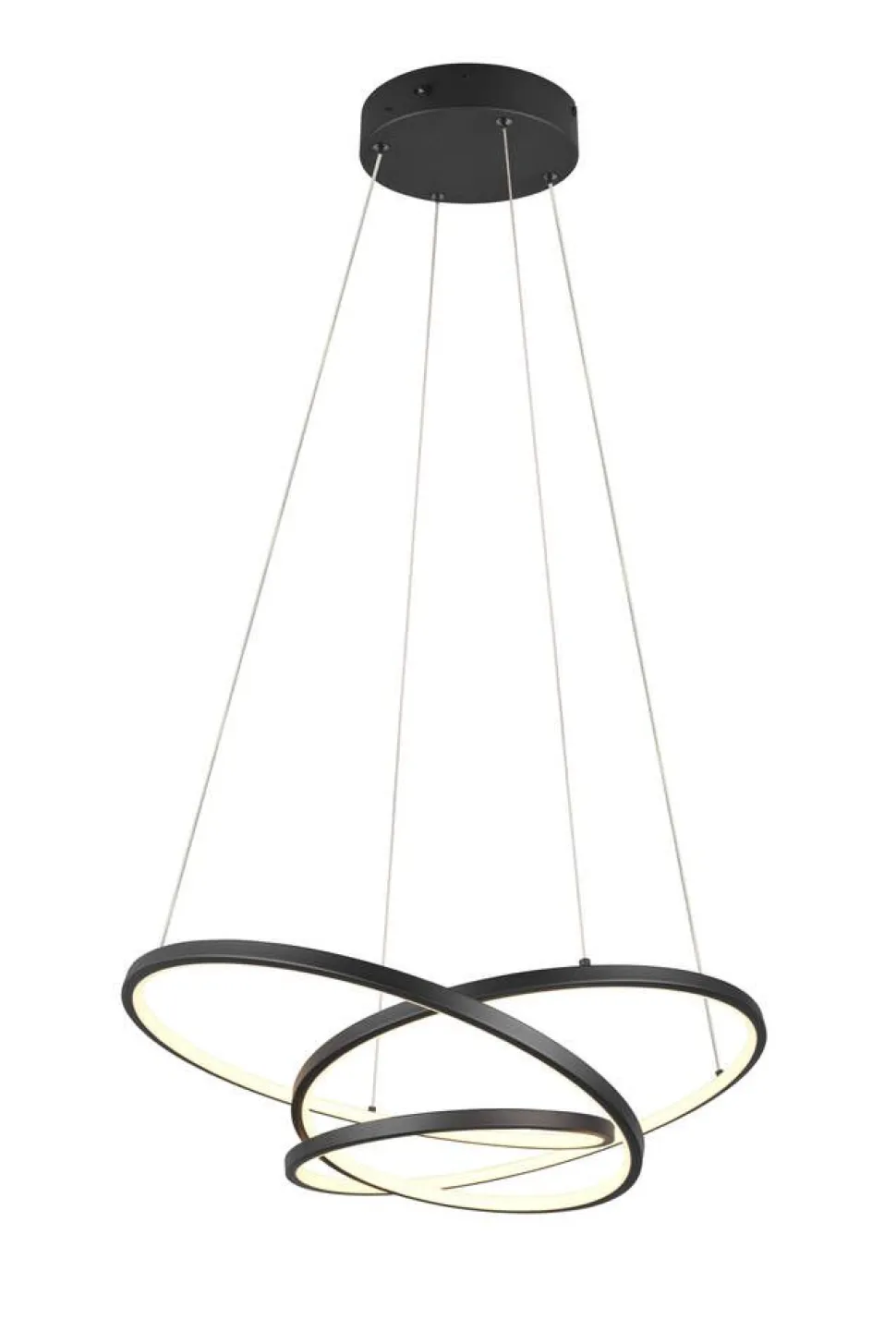 Trio Lighting riippuvalaisin Darvin LED 64 cm mattamusta