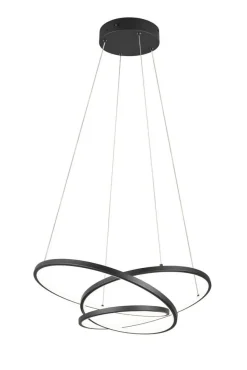 Trio Lighting riippuvalaisin Darvin LED 64 cm mattamusta