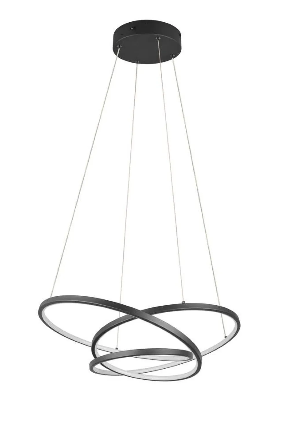 Trio Lighting riippuvalaisin Darvin LED 64 cm mattamusta