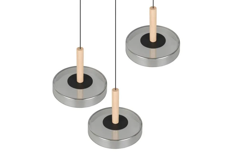 Trio Lighting riippuvalaisin Celeste LED 3-os mattamusta/kro