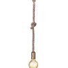 Trio Lighting riippuvalaisin Rope 1-os E27 antiikkimessinki