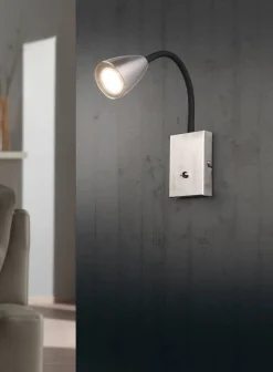 Trio Lighting seinävalaisin Wanda GU10 harjattu teräs