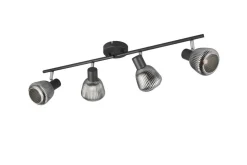 Trio Lighting spottivalaisin Tarifa 4-os E14 mattamusta/krom