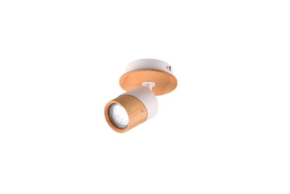 Trio Lighting spottivalaisin Aruni 1-os GU10 puu/mattavalkoi