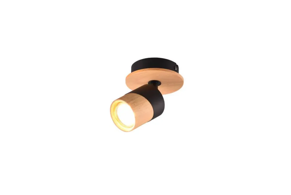 Trio Lighting spottivalaisin Aruni 1-os GU10 puu/mattamusta