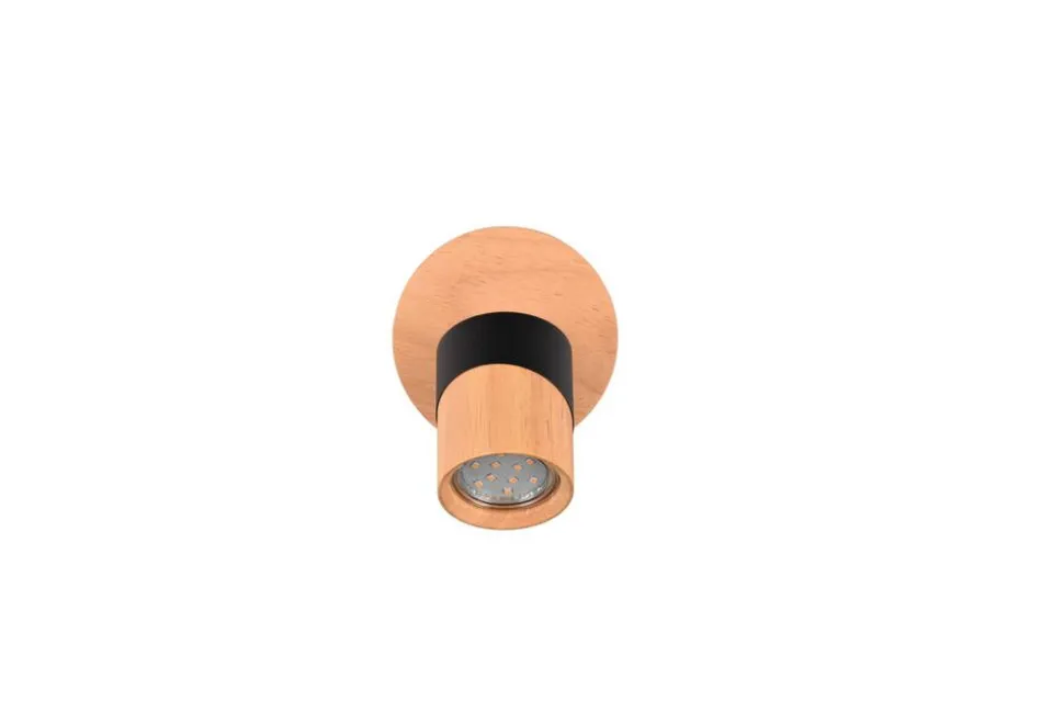 Trio Lighting spottivalaisin Aruni 1-os GU10 puu/mattamusta