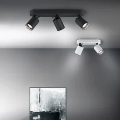 Trio Lighting spottivalaisin Pago 3-os GU10 mattamusta