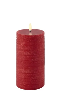 Uyuni LED pöytäkynttilä 7,8x15 cm carmine red rustiikki