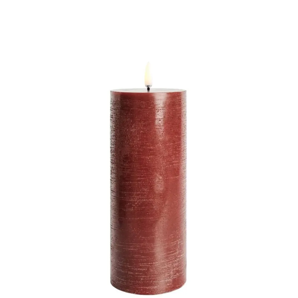 Uyuni LED pöytäkynttilä 7,8x20 cm carmine red rustiikki