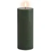 Uyuni LED-kynttilä 7,8x20,3 cm Olive green Rustic