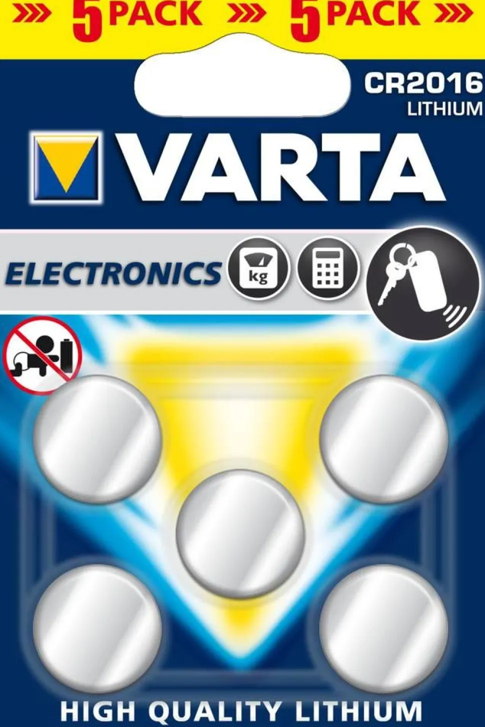 Varta Cr2016 5kpl