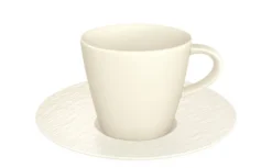 Villeroy&Boch Manufacture Rock espressokuppi ja -alunen valkoinen