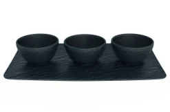 Villeroy&Boch Manufacture Rock Dippikulhosetti musta 4-os.
