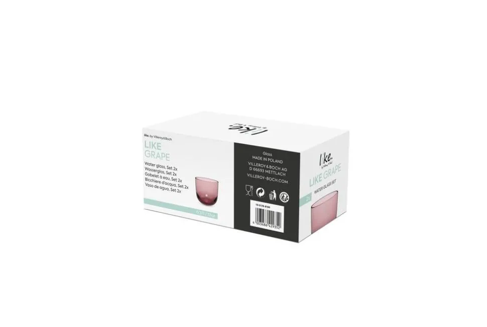 Villeroy&Boch Like Vesilasisetti 9x8 cm 0,28l Grape 2-os.