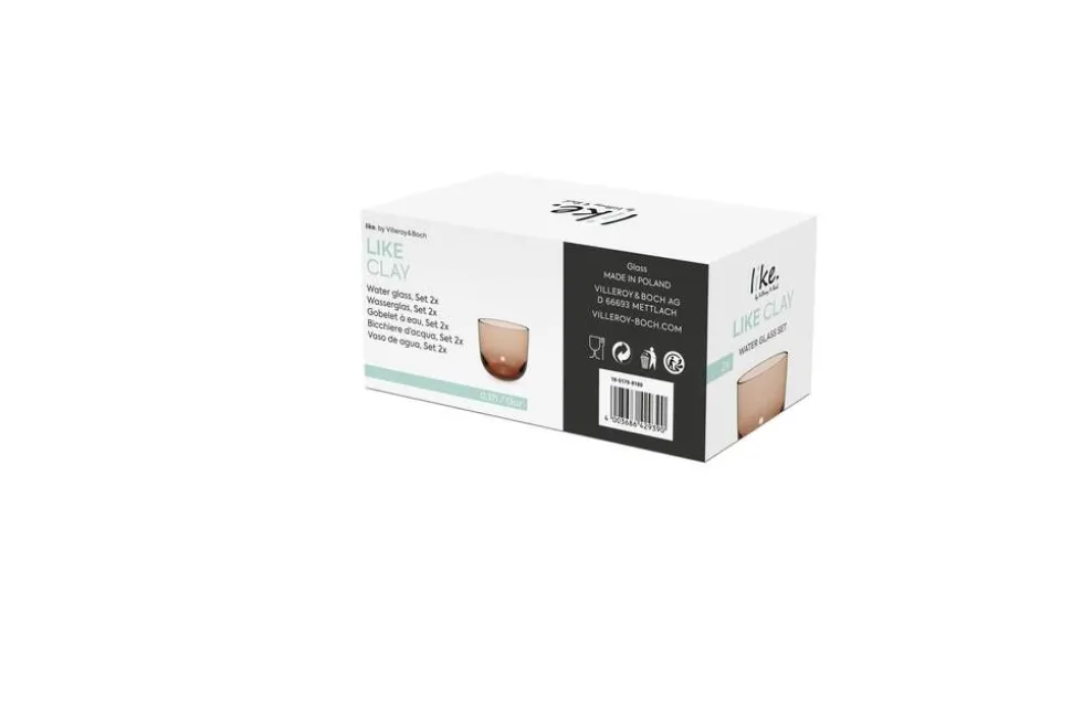 Villeroy&Boch Like Vesilasisetti 9x8 cm 0,28l Clay 2-os.