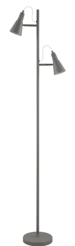 Virvatuli lattiavalaisin Solina 2-os. 155 cm mattaharmaa