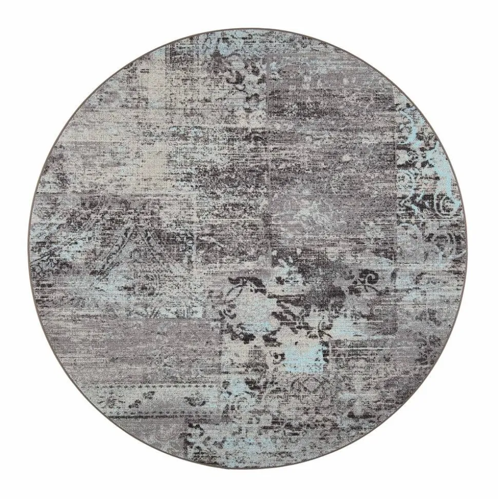 VM-Carpet matto Rustiikki ø 133 cm 32 turkoosi