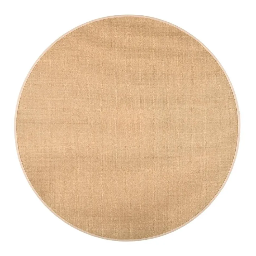 VM-Carpet matto Sisal Ø 240 cm beige-harmaa