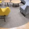 VM-Carpet Panama 9007 natural, Ø 200 cm, kantti pellava